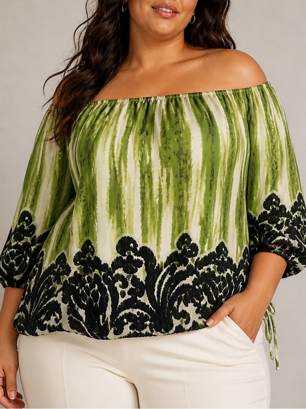 Karen Kane 100% Silk Boho Women's Top (651)